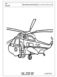 Helikopter boyama sayfaları
